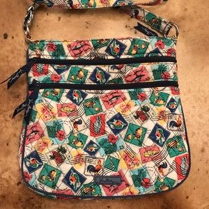 Vera Bradley Triple Zip Hipster Cuban Stamps